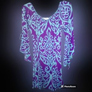 Turquoise & Purple Dress